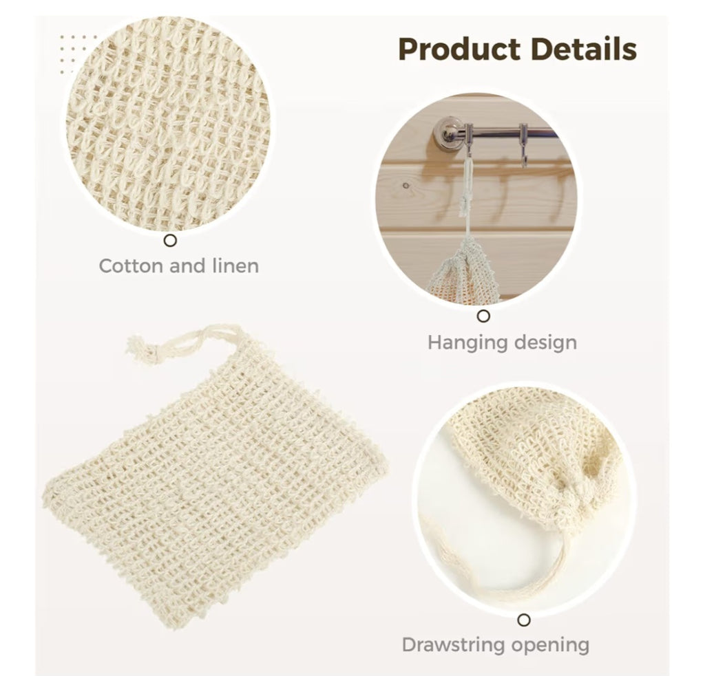 Natural Sisal Soap Saver Bag